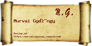 Murvai Gyöngy névjegykártya